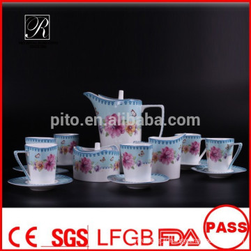 P &amp; T 2015 nouveau produit chocolat en osier set de thé set de café fleurs design élégant